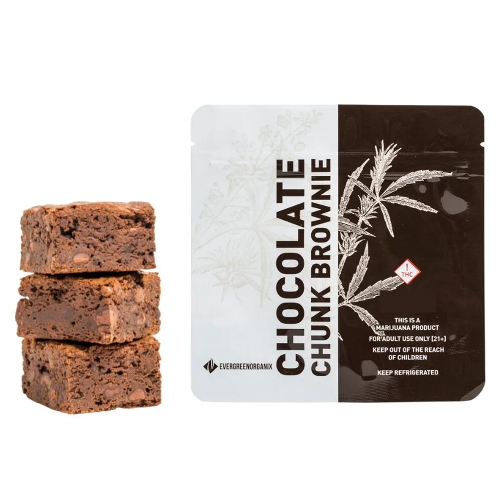 Best Edible winner — Chocolate Chunk Brownie · Evergreen