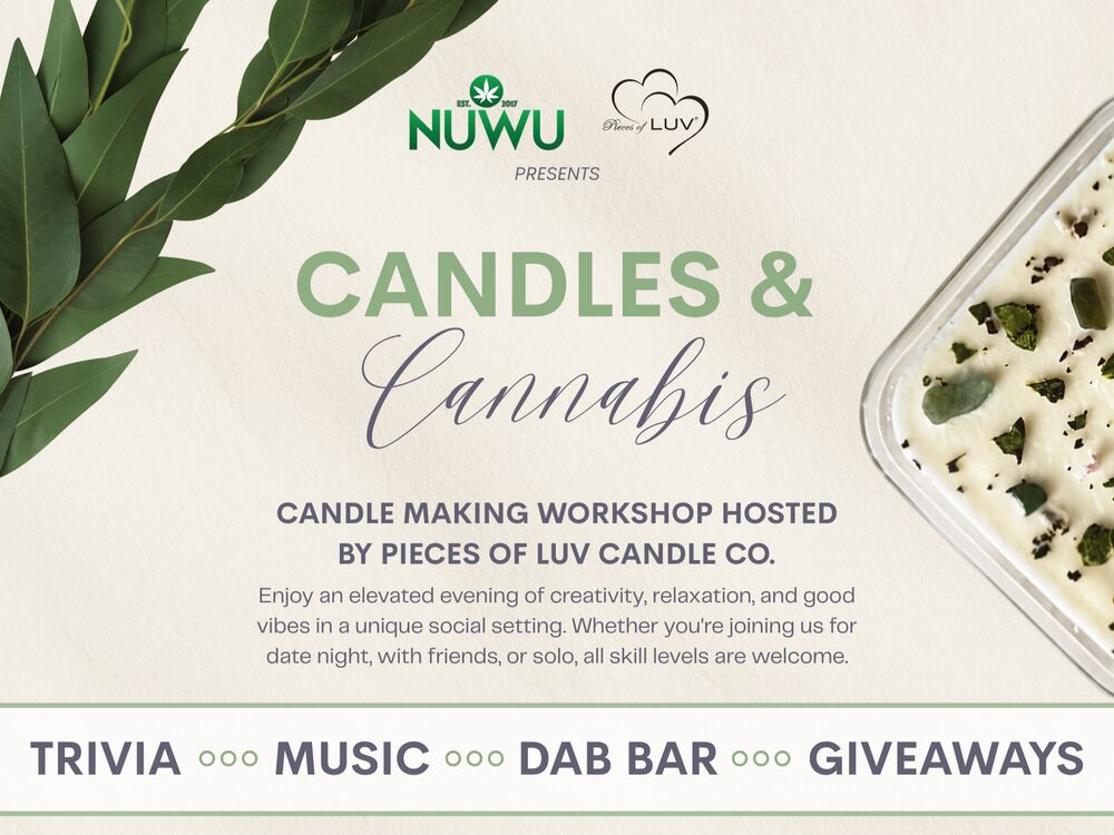 Candles & Cannabis event flyer