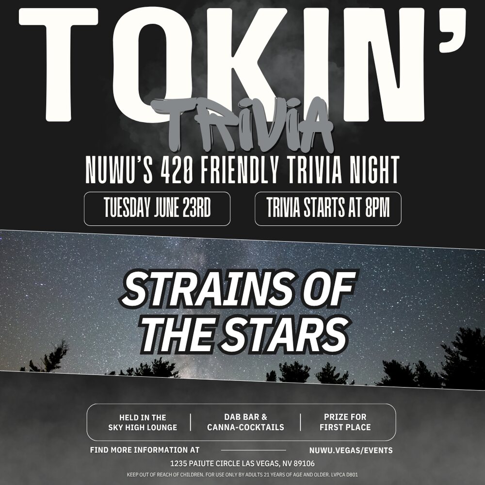 Tokin' Trivia: Strains of the Stars event flyer
