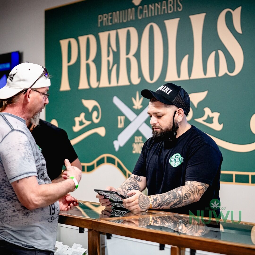 A pre-roll vendor booth on the 420 State Fair midway