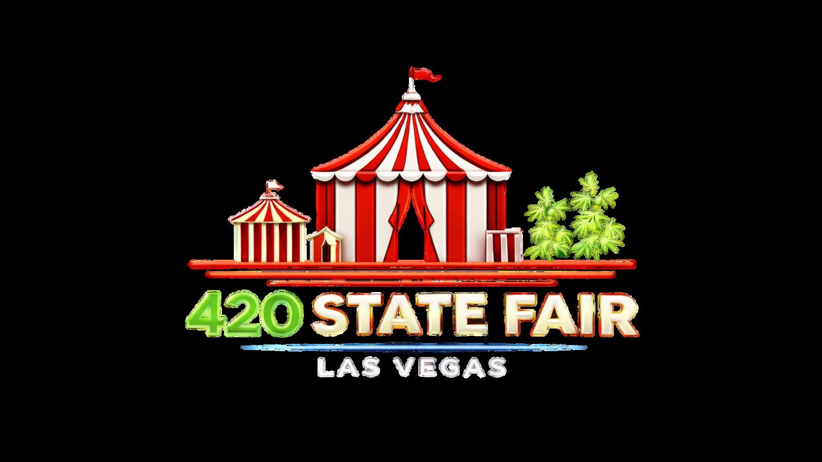 420 State Fair 2026 logo, neon green and yellow marquee